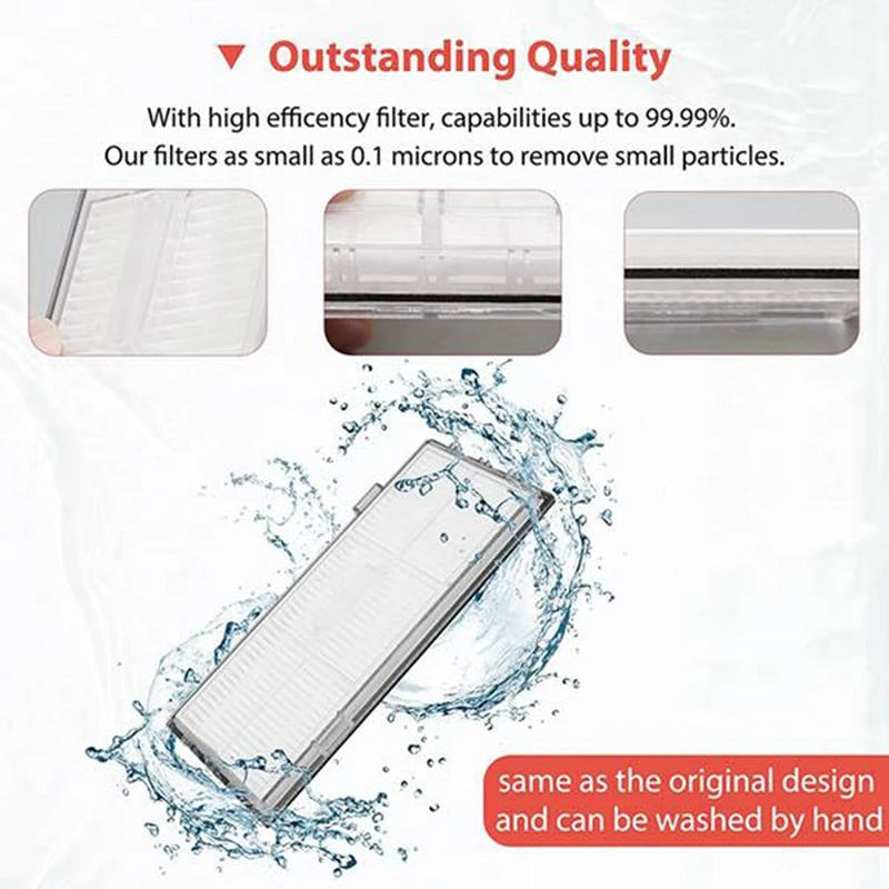 Brosse latérale principale pour Xiaomi Roborock S7 T7S T7plus, vadrouille, filtre Everths, accessoires d'aspirateur, pièces de rechange