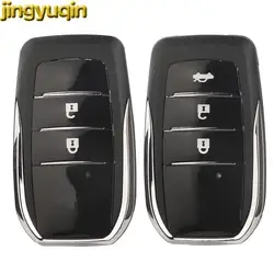 Jingyuqin 2/3 Buttons Remote Car Key Fob Shell For Toyota Crown Prada Camry Corolla Yaris Prius Highlander RAV4