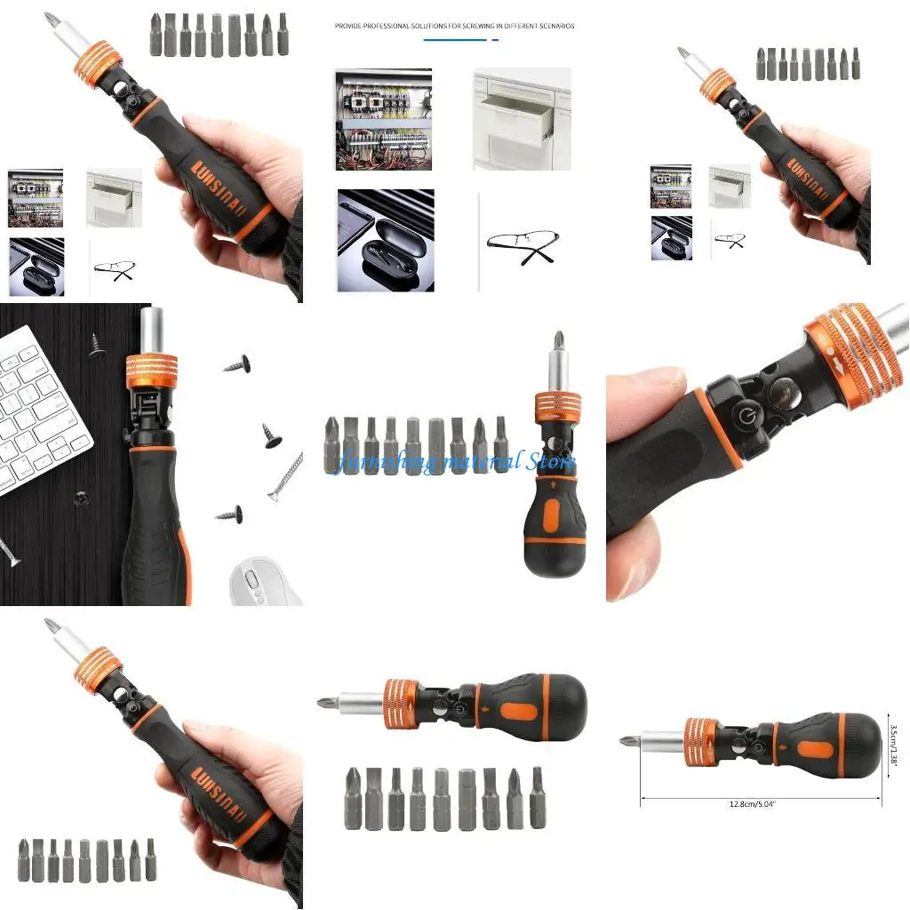 

Y5GD Screwdriver Ratchet Screwdriver Tip Screwdriver Bit Magazine Adjustable Rotatable Screwdriver