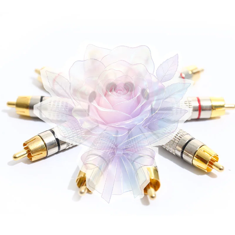 10pcs    Male Connector Non Solder plug Adapter for Audio Cable Plug Video CCTV camera Solder-Free High Quantity