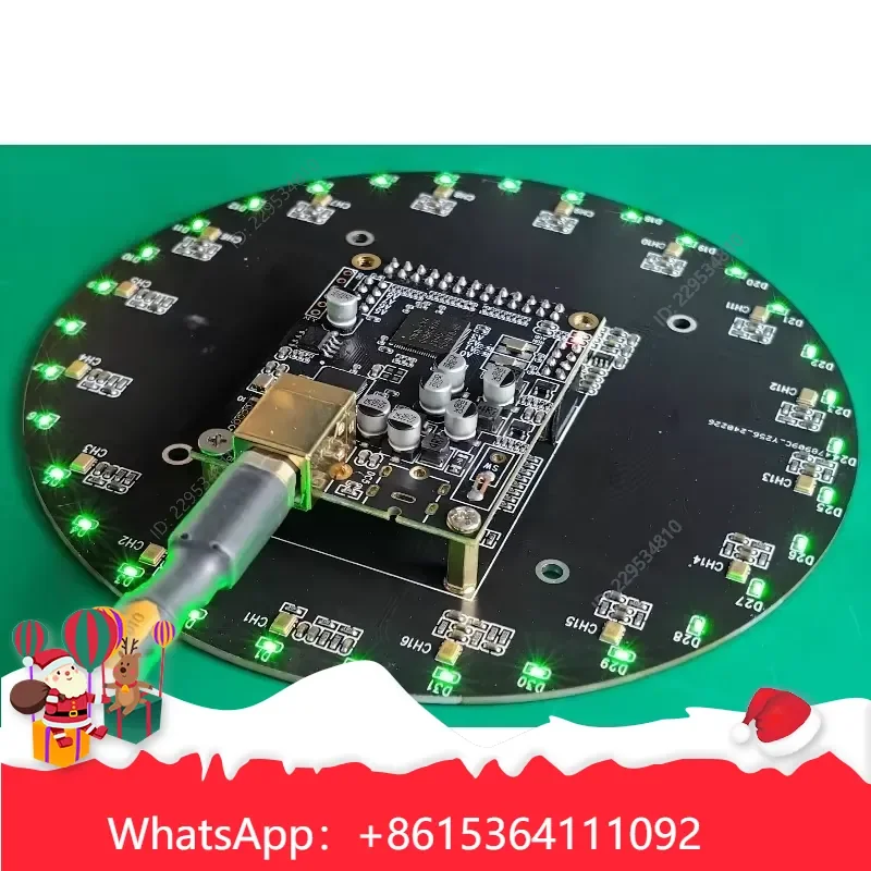 de alta calidad for USB Sound Card Ring 16 Channels Microphone Array with 32 LED Orientation Compatible For Model，1pc