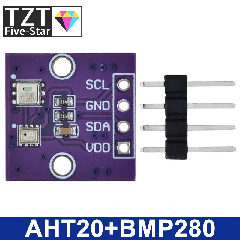 TZT AHT20+BMP280 Temperature Humidity Air Pressure Module High-precision Digital Temperature Humidity and Air Pressure Sensor