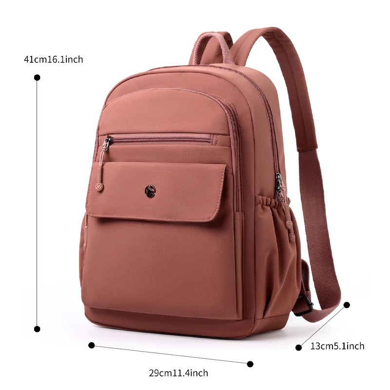 Waterproof Nylon Daypack Women Laptop Backpacks Multipocket Schoolbag for Teenage Girls Large Capacity Outdoor Travel Rucksack image 3