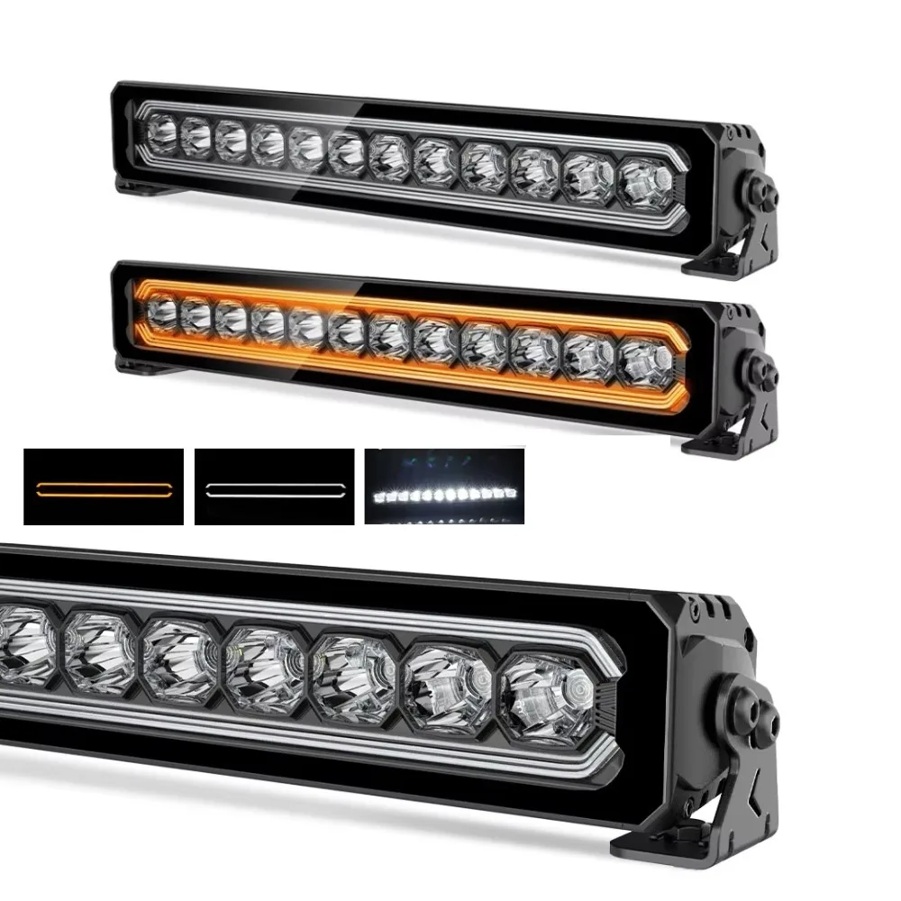 

Factory 22/32/42'' LED Light Bar Amber DRL Emark Offroad 4X4