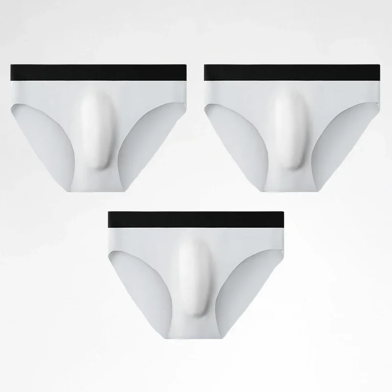 3PC Ice silk texture briefs, super cool on the skin in summer, enjoy the silky touch