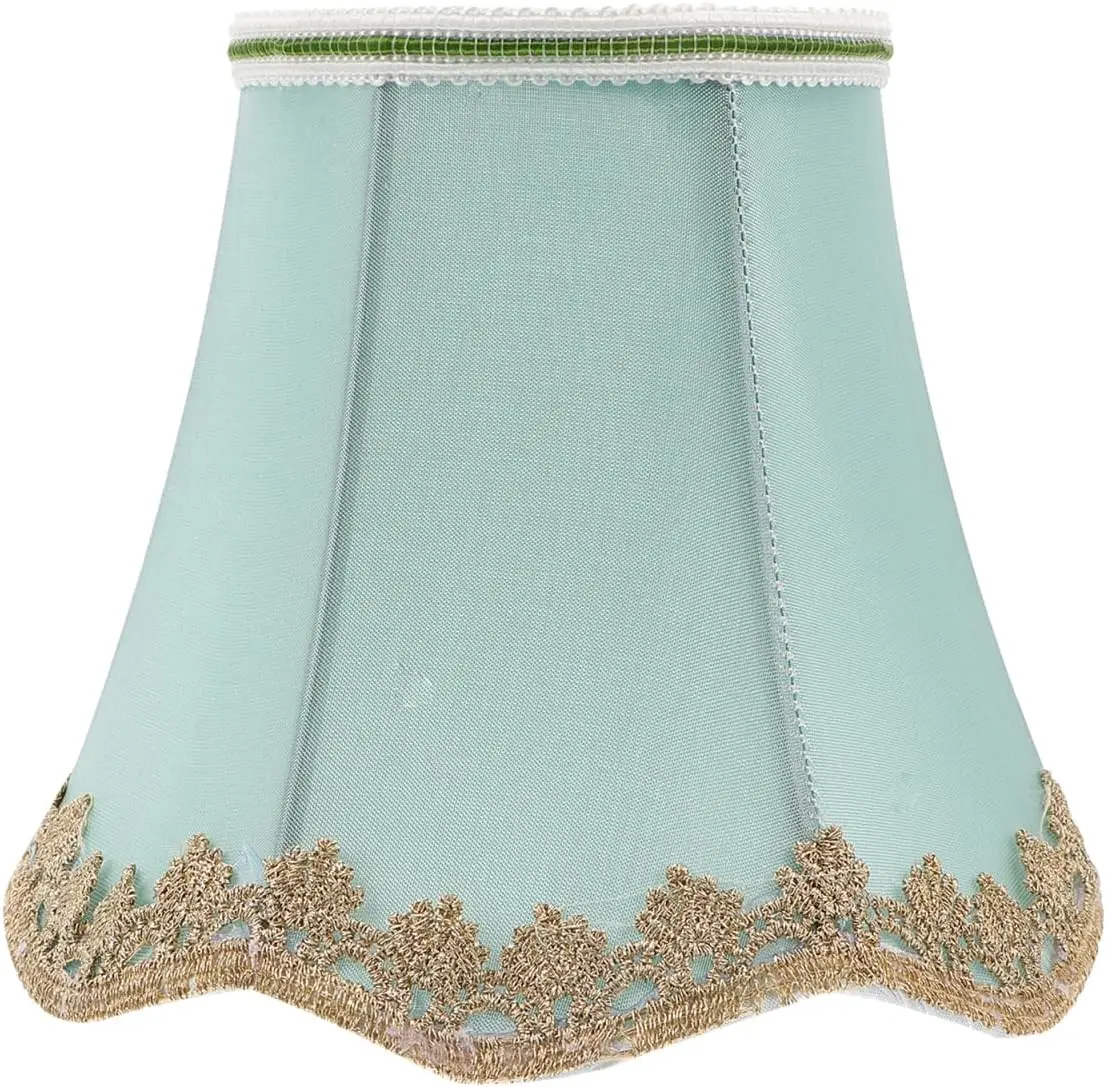 

Small Clip On Lamp Shade, Lace Fabric Chandelier Shades, Vintage Victorian Bell Lampshade Cover for Wall Sconces Candles