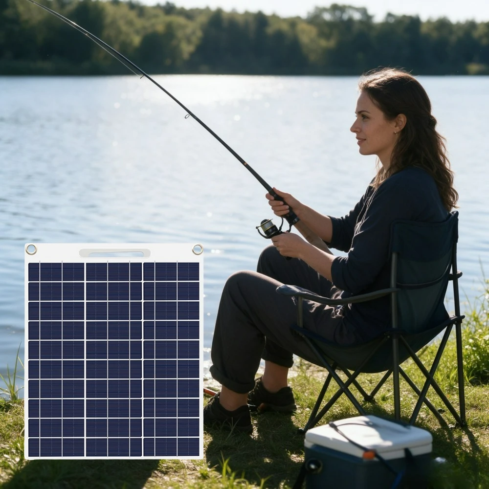 Lightweight Portable Solar Panel 15W 20W 5V Dual USB Water Resistant Fast Charging Module Outdoor Emergency Charger for Hiking