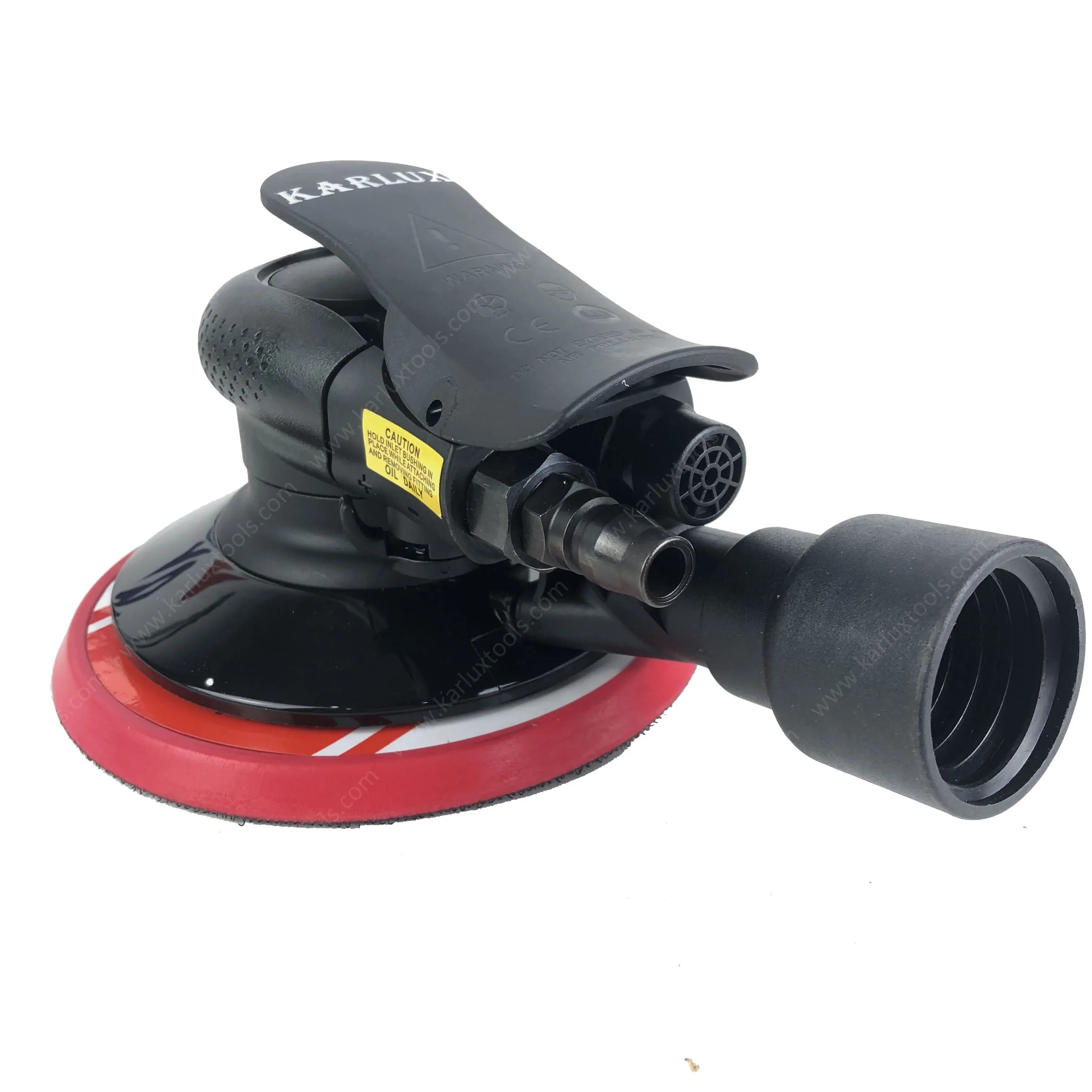 New Arrival 6-inch Air Palm Random Central Vac Orbital Sander 12000RPM Low Vibration Lightweight Pneumatic Sander