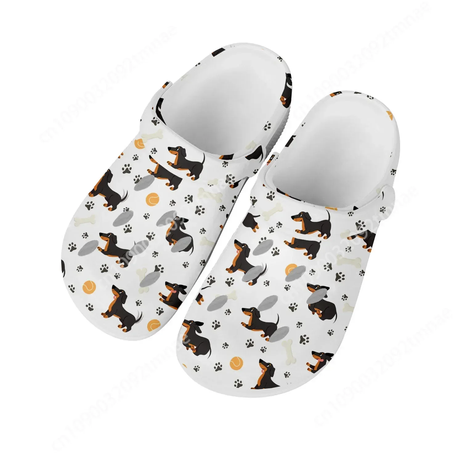 Cute Dachshund Pet Dog Home Clogs Custom Water Shoes Mens Womens Teenager Shoe Garden Clog Breathable Beach Hole Slippers White