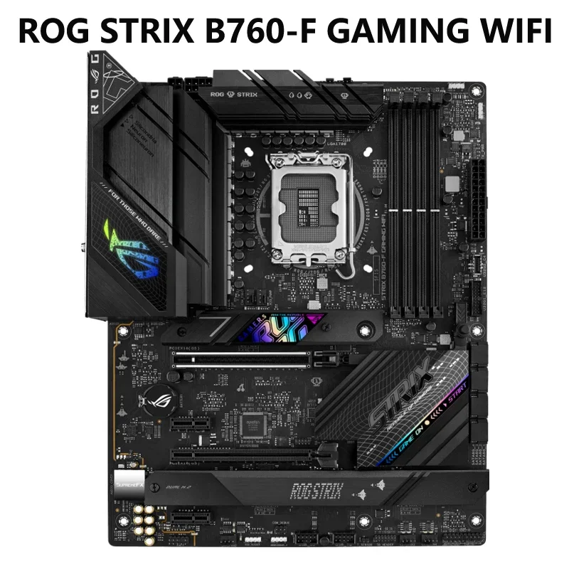 

ASUS ROG STRIX B760-F GAMING WiFi DDR5 Motherboard For Intel CPU Next-Gen PCIe 5.0 Slot Hyperfast WiFi 6E 2.5G LAN