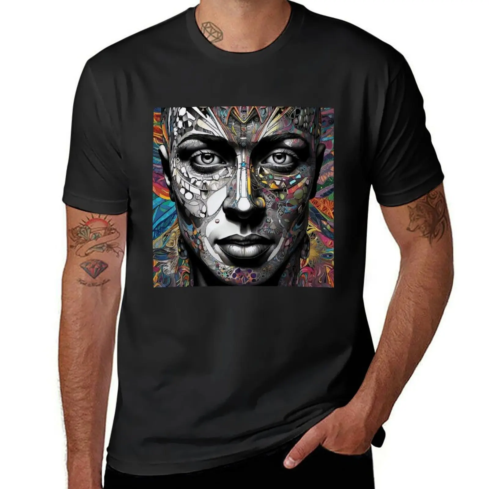 Fusion Art 274 T-Shirt oversized customs shirts graphic tees Men's cotton t-shirt