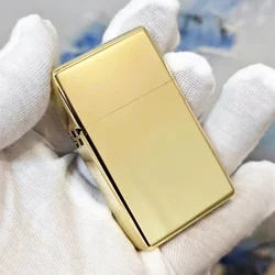 ZORRO Genuine Titanium 538 Narrow Machine Small Square Head Thickened Brass Kerosene Lighter Gadget Smoking Accessories