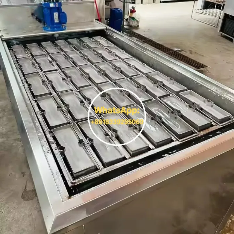 스테인리스 스틸 산업용 블록 제빙기 1톤 3톤 상업용 얼음 블록 제조기 소금물 냉각 얼음 블록 기계