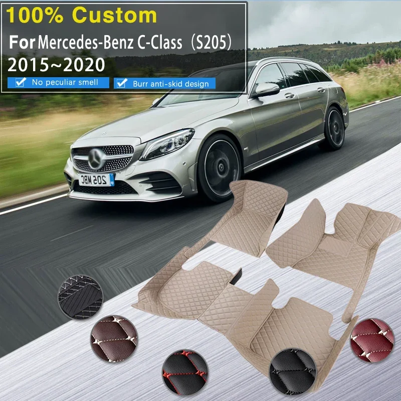 

Качественные автомобильные коврики для Mercedes-Benz C-Class C S205 Estate 2015 ~ 2020 водонепроницаемые Tapetes Para Carro полностью комплект автомобильных ковриков Car Acc
