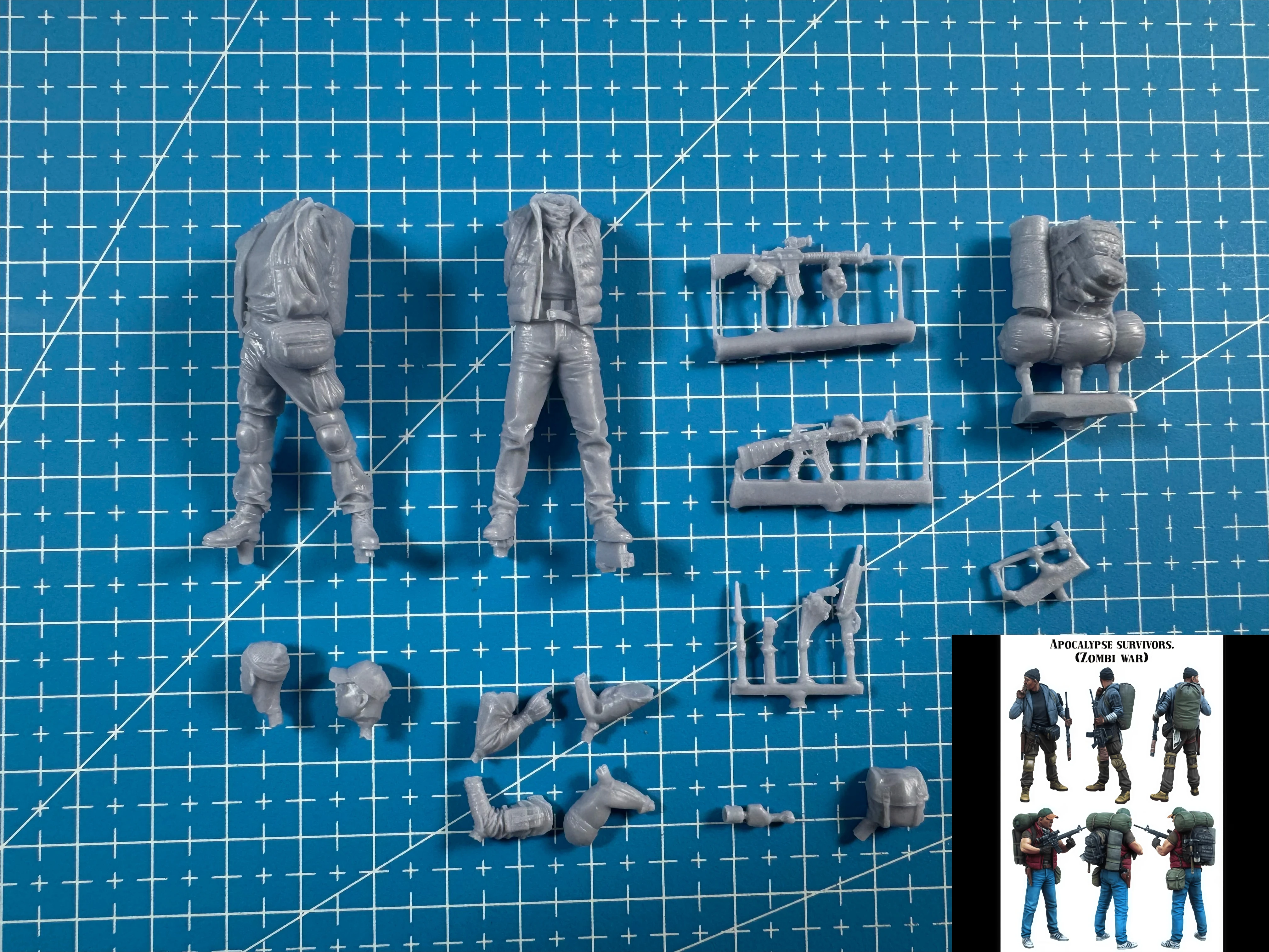 

1: 35 Casting Resin Model Assembly Kit, GK, Resin Soldier in Combat Status, Unpainted