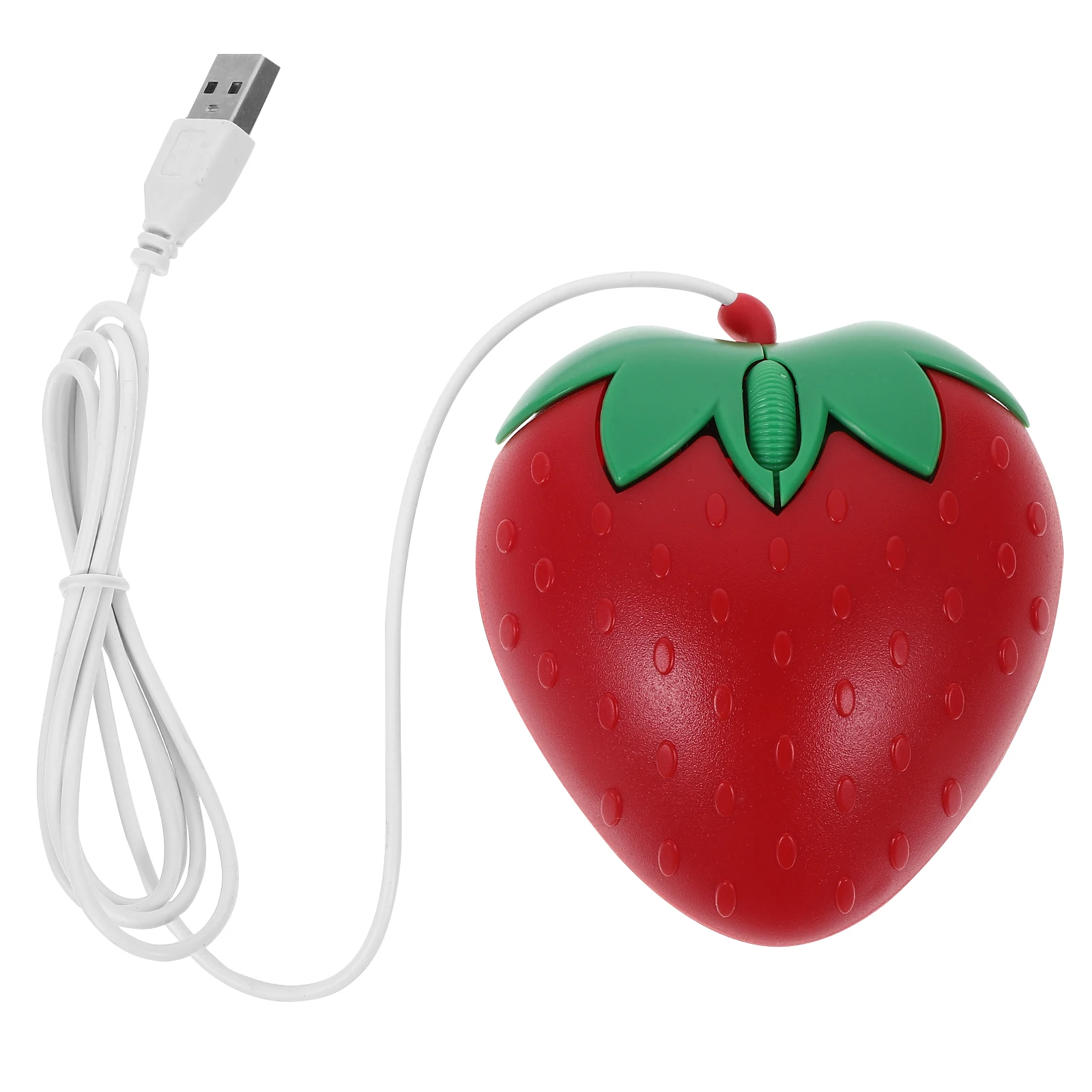 

Игровая мышь Pink Strawberry, проводная USB, эргономичная для ноутбука, милый маленький портативный компьютер, подарок для девочки, красный