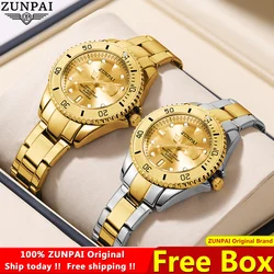 ZUNPAI Origina Ladies Watch Rose Gold Top Luxury Brand Leather Watch Female Trend Fashion Waterproof Luminous Wristwatches