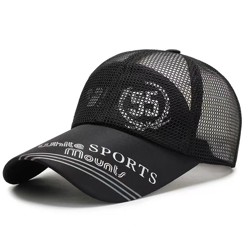 Oddychająca czapka z daszkiem męska na zewnątrz Stylowa prosta solidna kanadyjska letnia czapka z daszkiem dla mężczyzn Sportowa osłona przeciwsłoneczna Unisex