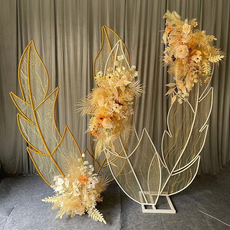 Stage decoration lace feather screen road lead wedding props