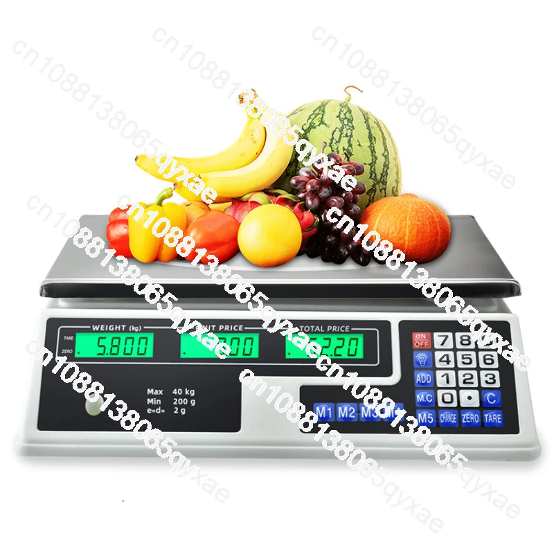 

Digital price scale electronic price calculation scale LCD digital upgraded commercial food meat weight scale