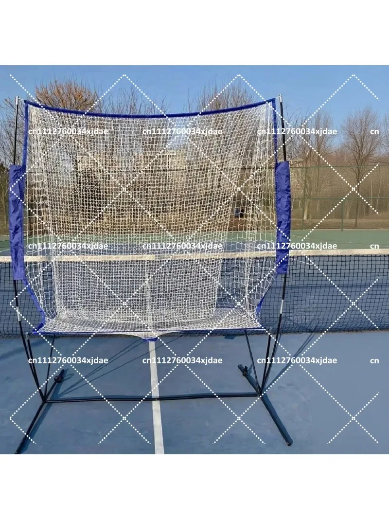 Portable Tennis Rebound Net with Frame and Return System for Solo Practice