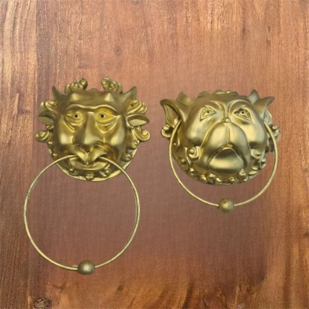 

Практичная винтажная ручка для ворот, яркая дверная ручка из смолы, настенный молоток с драконом, классический молоток для ворот