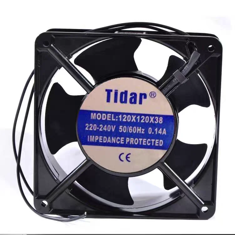 ZMZM 1 PCS for Tidar Fan MODEL 120×120×38 AC 220-240V 12cm 2 Wire Cabinet Cooling Fan