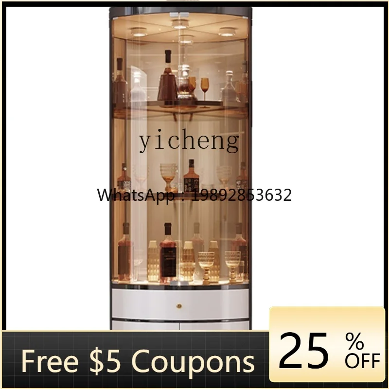

ZZZf Triangle Glass Wine Cabinet Display Living Room Home Small Apartment Light Luxury High-End New