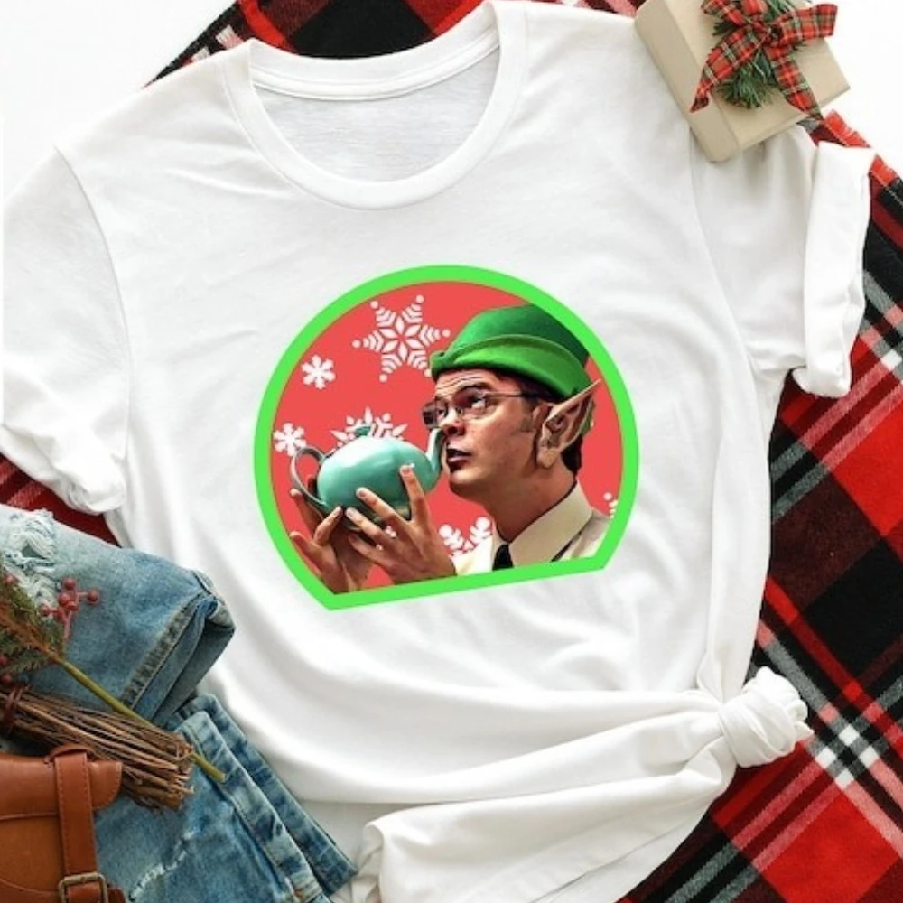 The Office Michael Scott Jim Halpert The Office TV Show Graphic T Shirts Gift Christmas Shirt Christmas Gift for Girlfriend Tops