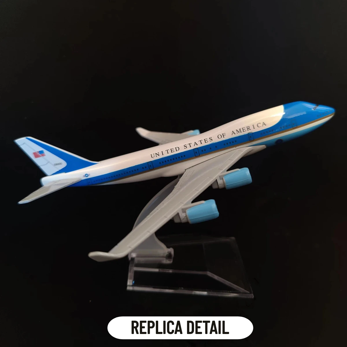 Modèle d'avion America Force One B747 Airlines Boeing, échelle 1:400, ajout idéal à toute collection d'avions moulés sous pression