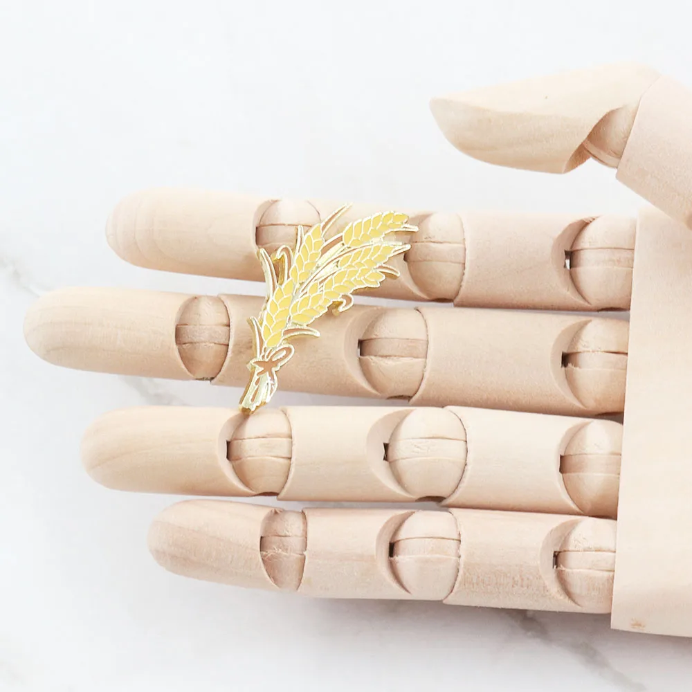 Wheat Ear Badge Barley Metal Enamel Pin Fashion Jewelry for Wedding Party Birthday view 4