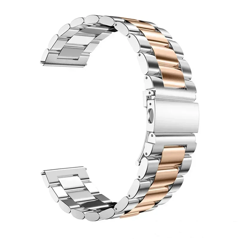 سوار فولاذي غير قابل للصدأ لساعة سامسونج جالاكسي 7/FE/6/5 pro/4/كلاسيكي 20 مللي متر 22 مللي متر سوار معدني amazfit GTS-GTR-4-3-2e-حزام صغير