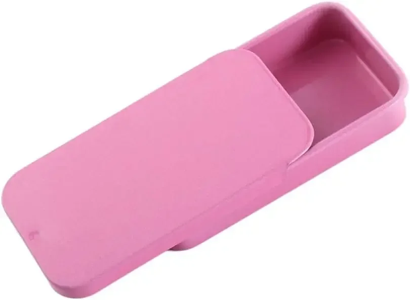 

SDZYMini Iron Box, Rectangular Storage Box Tinplate Push Case Portable Jewelry Container, Metal Candy Box Empty Tins Home Organi