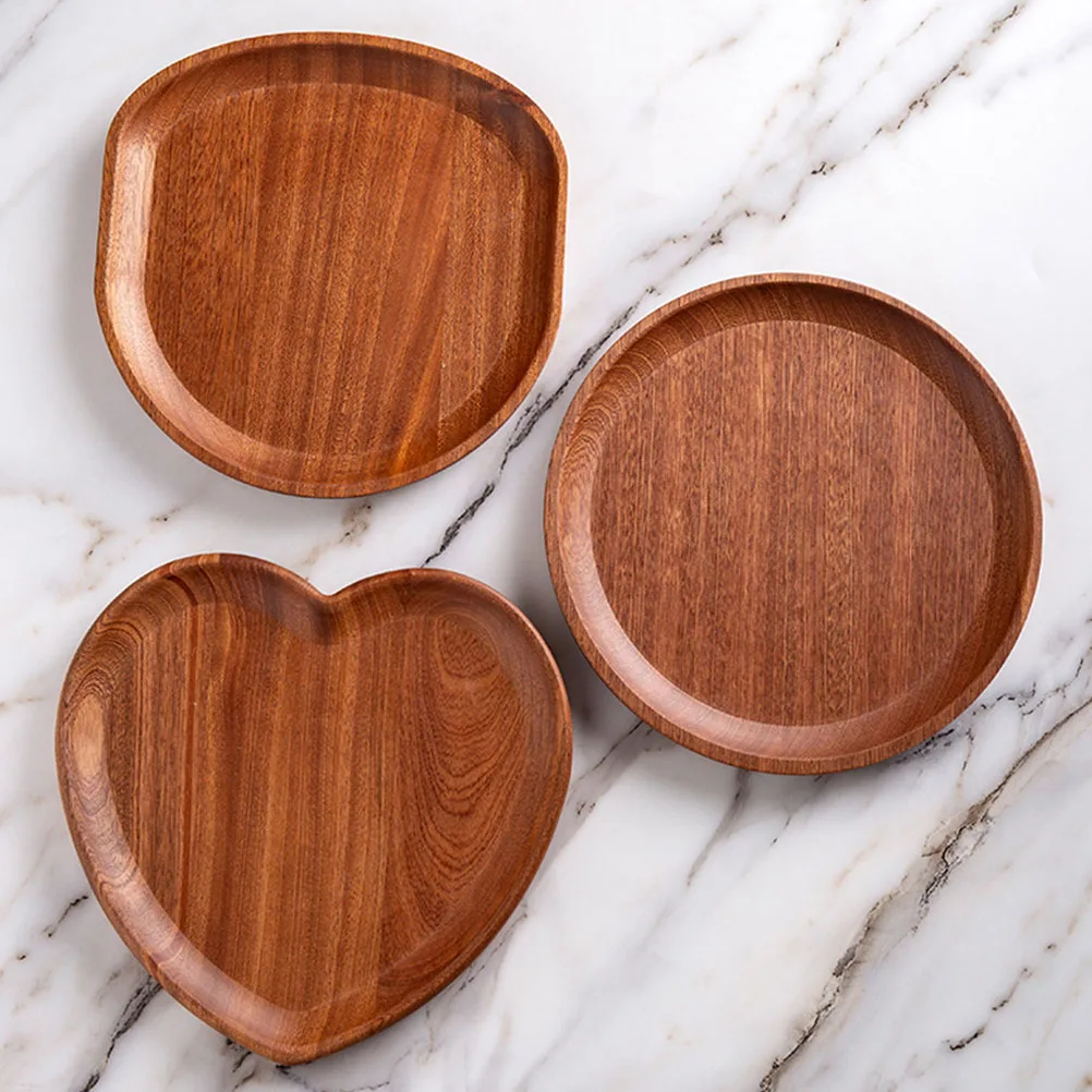 

Heart Shaped Wood Tray Multi-Purpose Serving Platter For Desserts Fruits Snacks Cheese Appetizers Portable Reusable Food Storage