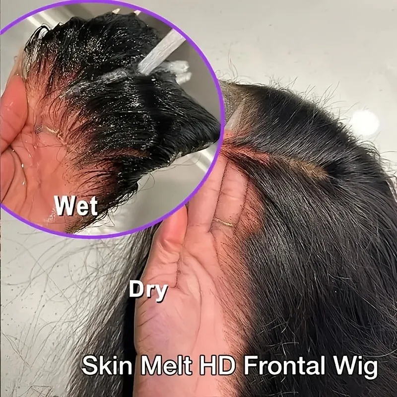 شعر مستعار بدانتيل أمامي مموج عميق - 13 × 4 عقدة مبيضة مسبقة القطع HD باروكة من شعر طبيعي بدون صمغ للنساء