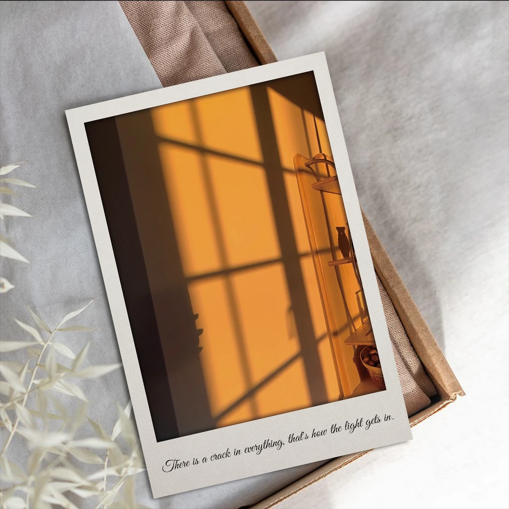 10PCS Between Light And Shadow Stickers Poster Card Laptop Decoration Luggage Landscape Gift Kraft Paper Wall Room Bar Decor