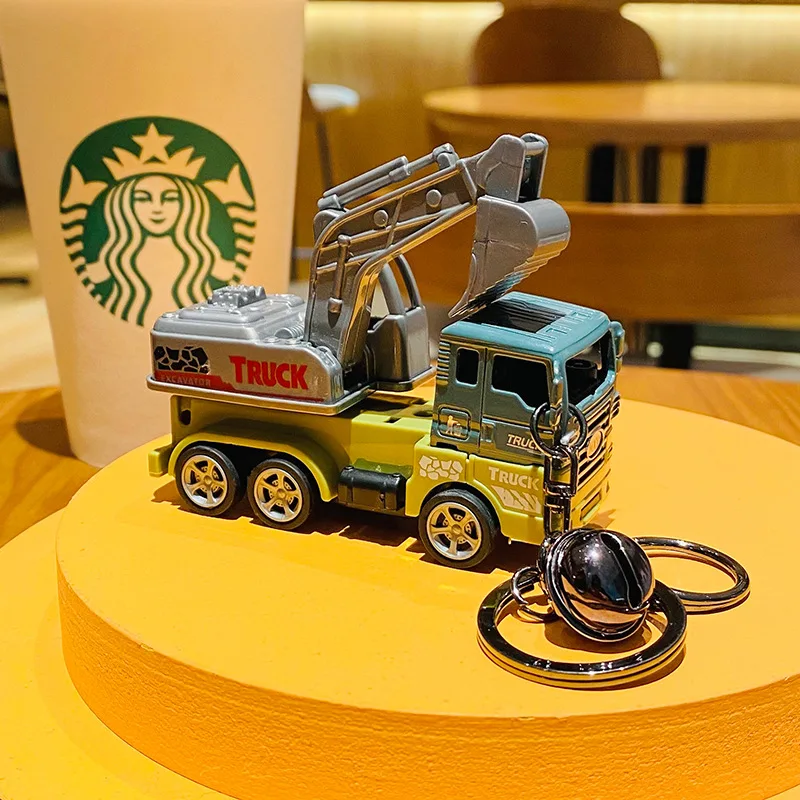 ZN Mini Metal Truck Key Ring Lorry Car Keyfob Keychain Creative Gift Lovely Keyring For Women Men