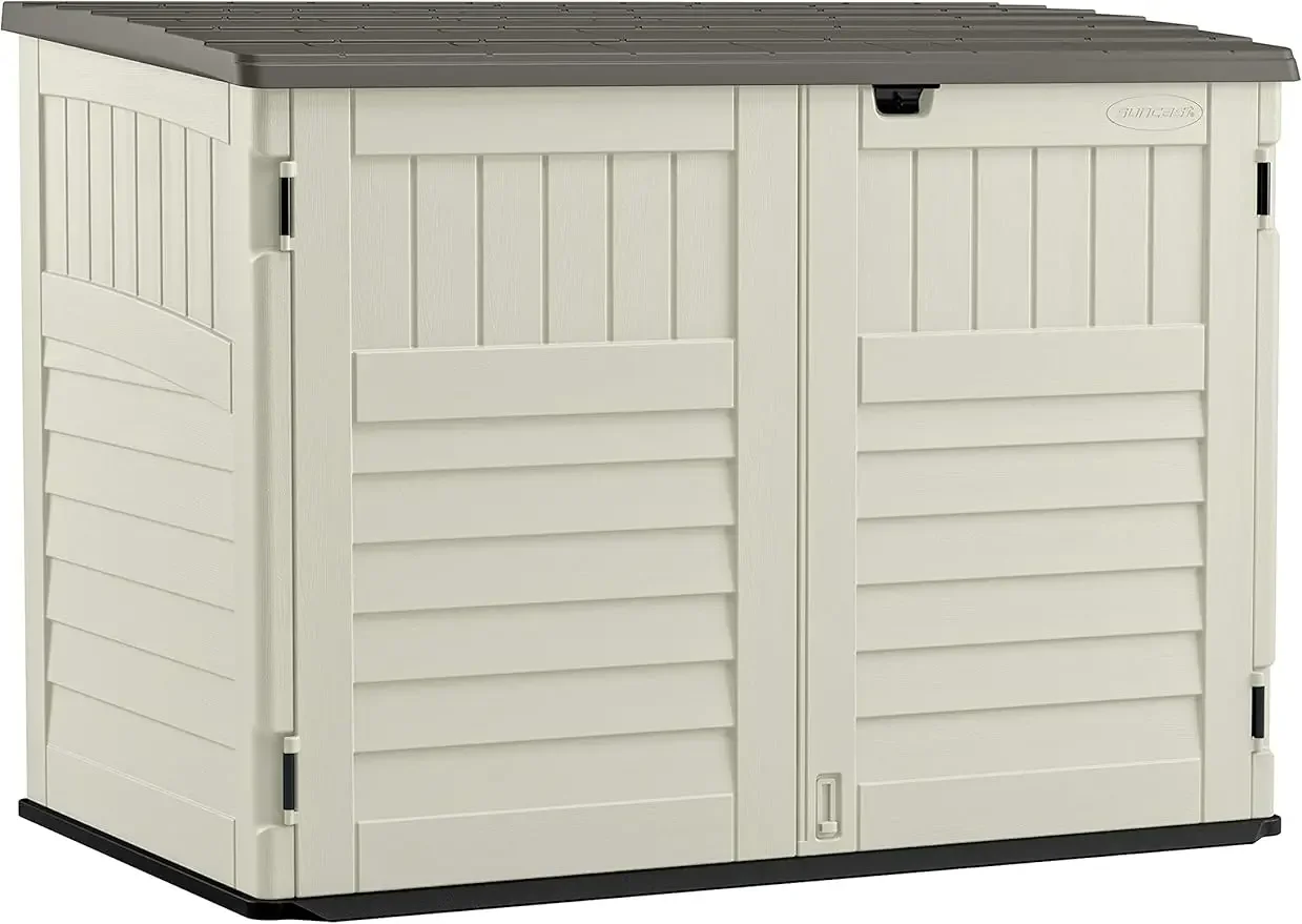 

5.9 ft. x 3.7 ft Horizontal Stow-Away Storage Shed - Natural Wood-like Outdoor Storage