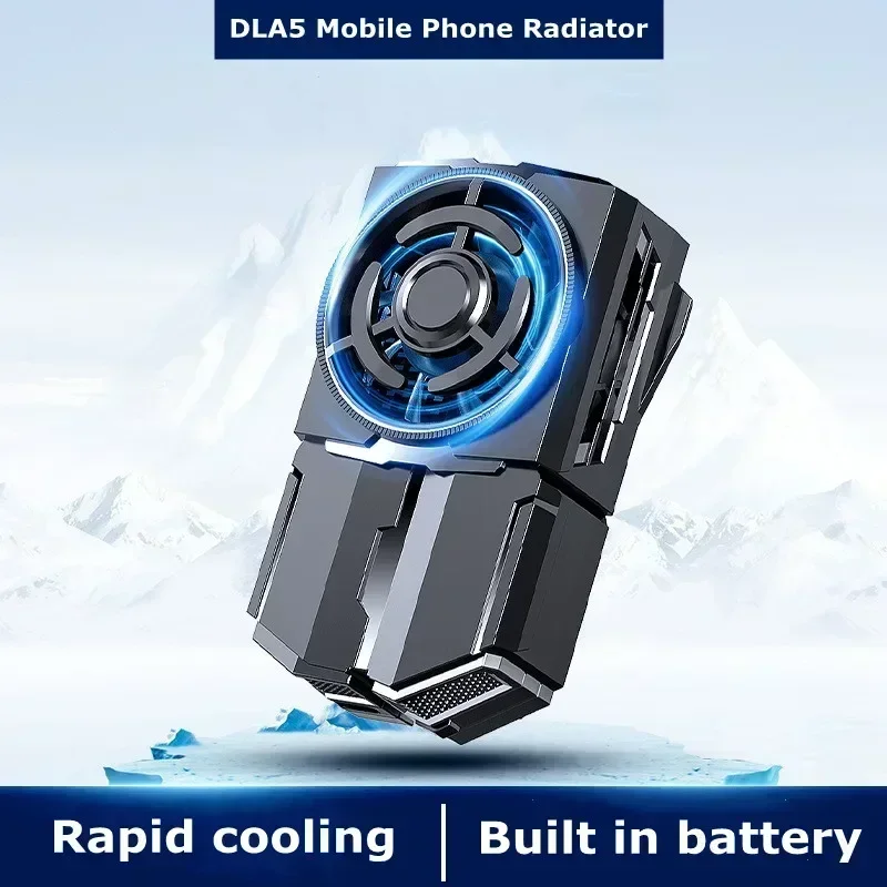 

MEMO DLA5 Mobile Phone Cooler Semiconductor Cooling Fan Radiator Back-clip Built-in 1200Mah Cool Heat Sink for IOS Android PUBG