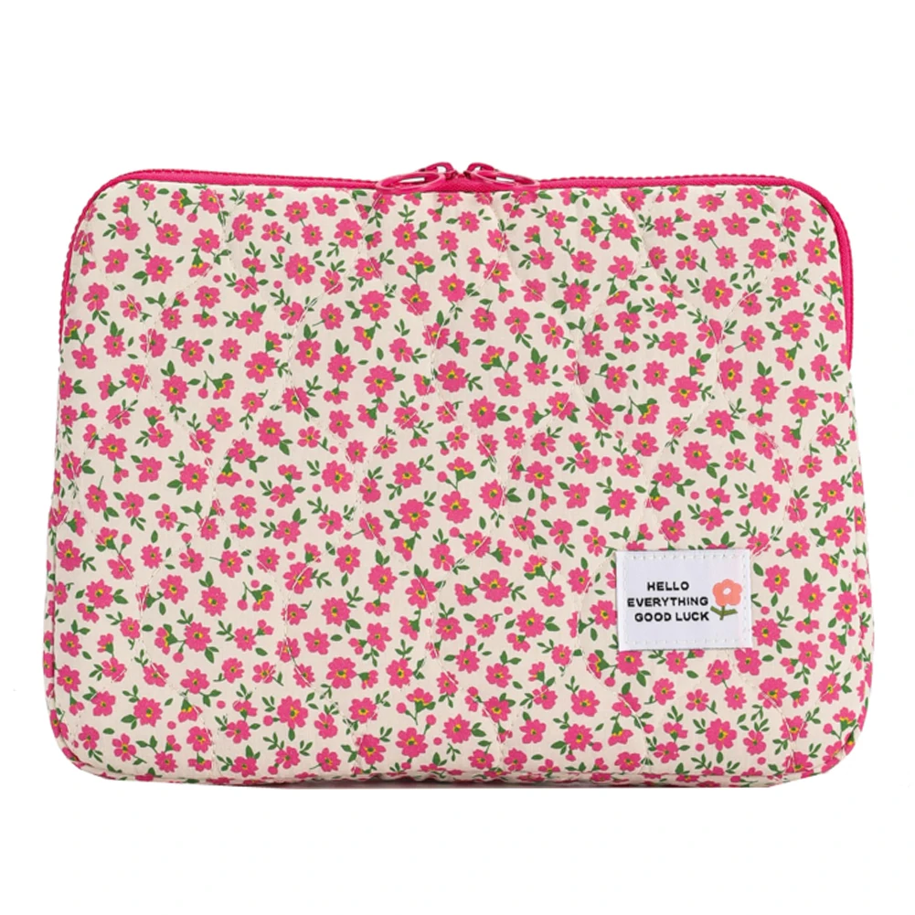 Computer Bag Cute Flower Laptop Sleeve Zipper Cover Portable Computer Cover Bag Water-Resistant Notebook Bag for 14 in Notebook