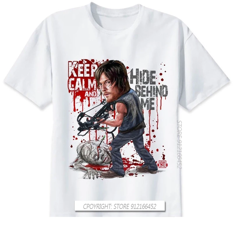 New The Walking Dead Keep Calm Behind Daryl Fashion Men Women 3D T Shirt Short Sleeve Streetwear Plus Size 3XL T-Shirts