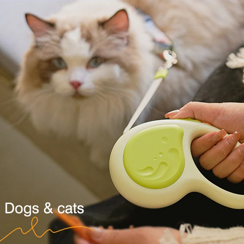 Automatic Retractable Dog Leash Anti-Pull Extendable Tangle-Free Pet Lead for Dogs & Cats