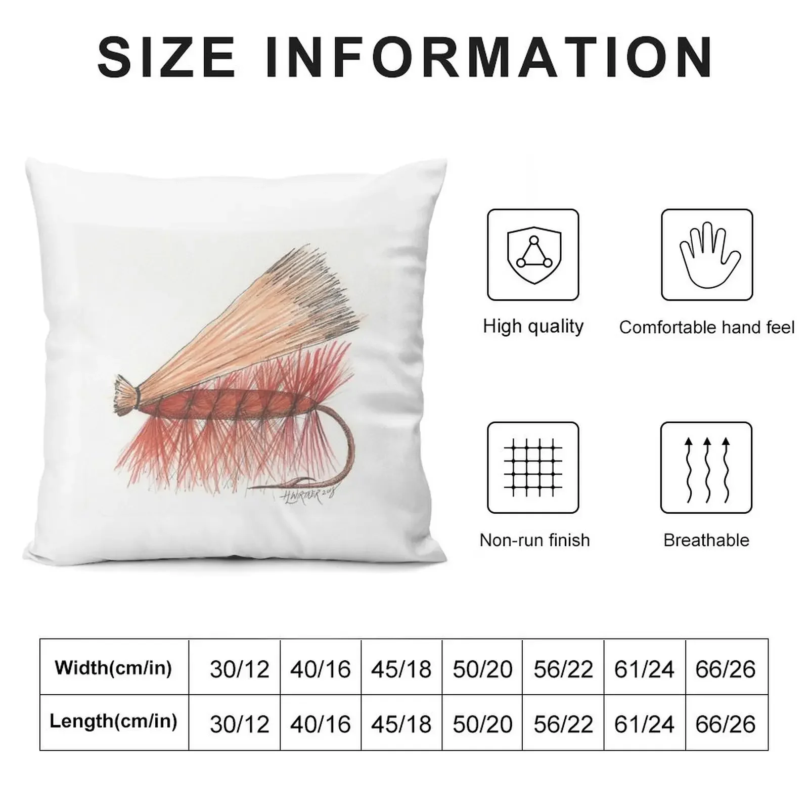 Elk Hair Caddis Throw Pillow Pillow Covers Decorative Cushion Cover Luxury Decorative Sofa Cushions pillow