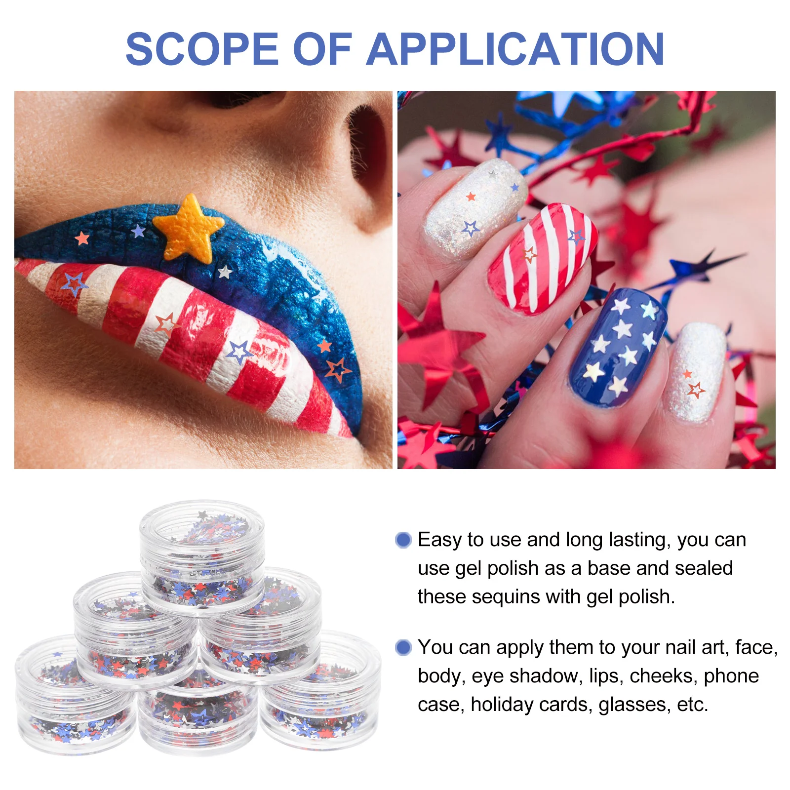 6 Boxes Star Glitter Sequins Shiny Glitter Flakes For Diy Nail Art Decorations Body Face Phone Nail Star Sequins Case