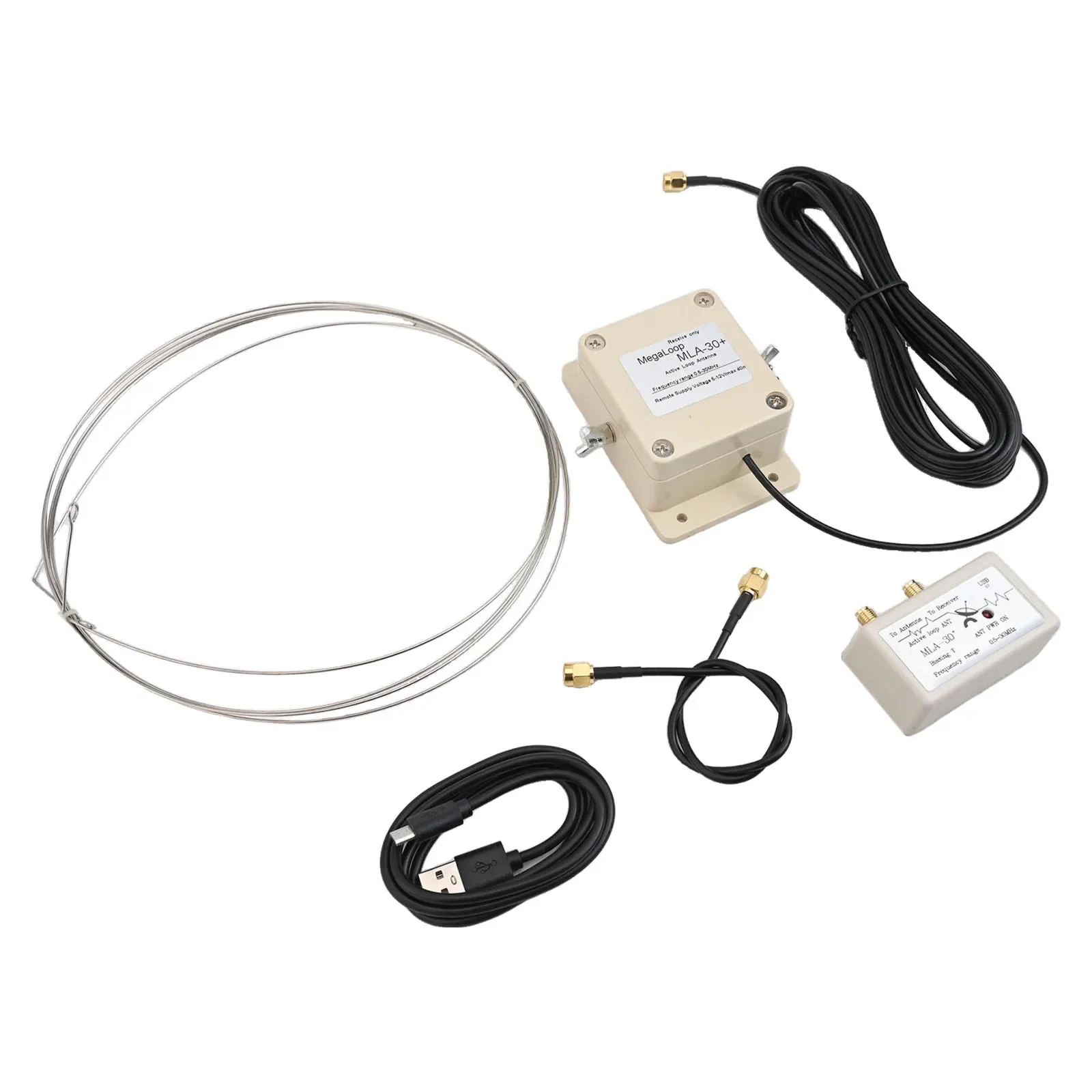 Rooftops MLA-30+ Loop Antenna Ring Receiver Shortwave Radio Rainproof Shell Ring Vibrator USB Powered Directional