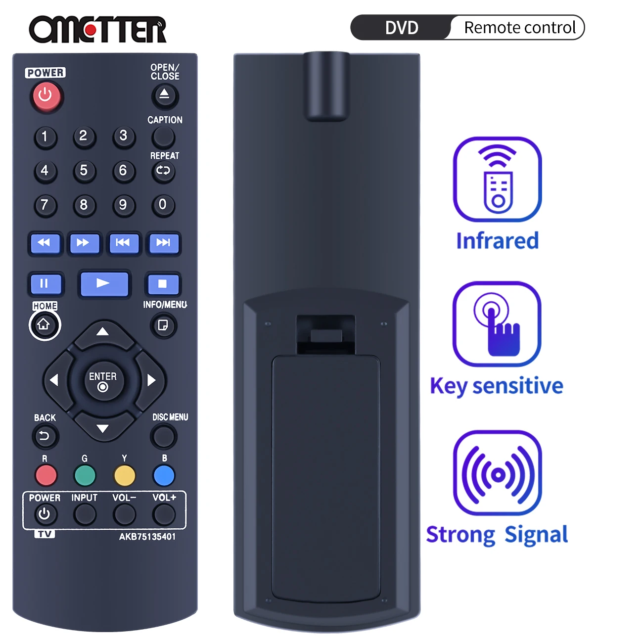جهاز التحكم عن بعد AKB75135401 ينطبق على دي في دي الترا HD بلو راي مشغل الأقراص UBK80 UP870 UP875 BPM35 BP175