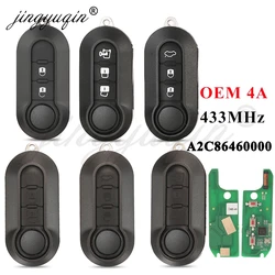 jingyuqin 4A 433MHz A2C86460000 Flip Car Remote Key For Fiat Mobi Uno Fiorino E Mais Strada with Original Chip Fob Control
