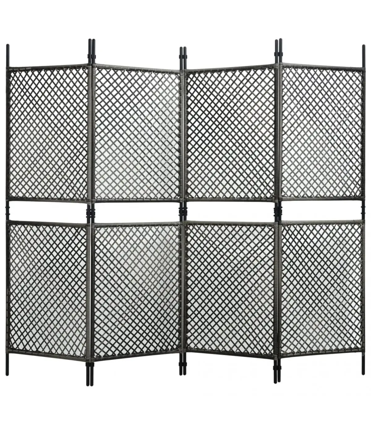 2,4x2 m Anthracite Grey Synthetic Rattan Fence Panel Fence Panels