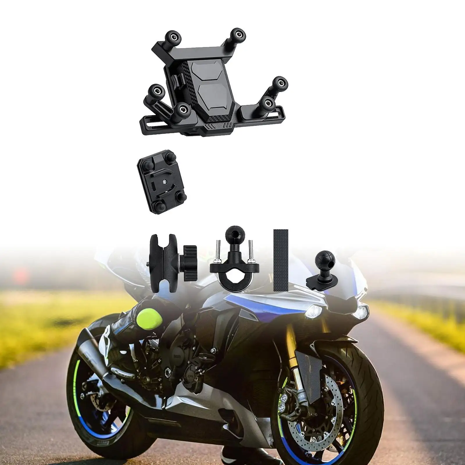 

Держатель для телефона на мотоцикле, зажим для телефона, аксессуары для велоспорта, вращающаяся подставка на мотоцикле, кронштейн для мобильного телефона, держатель для мобильного телефона