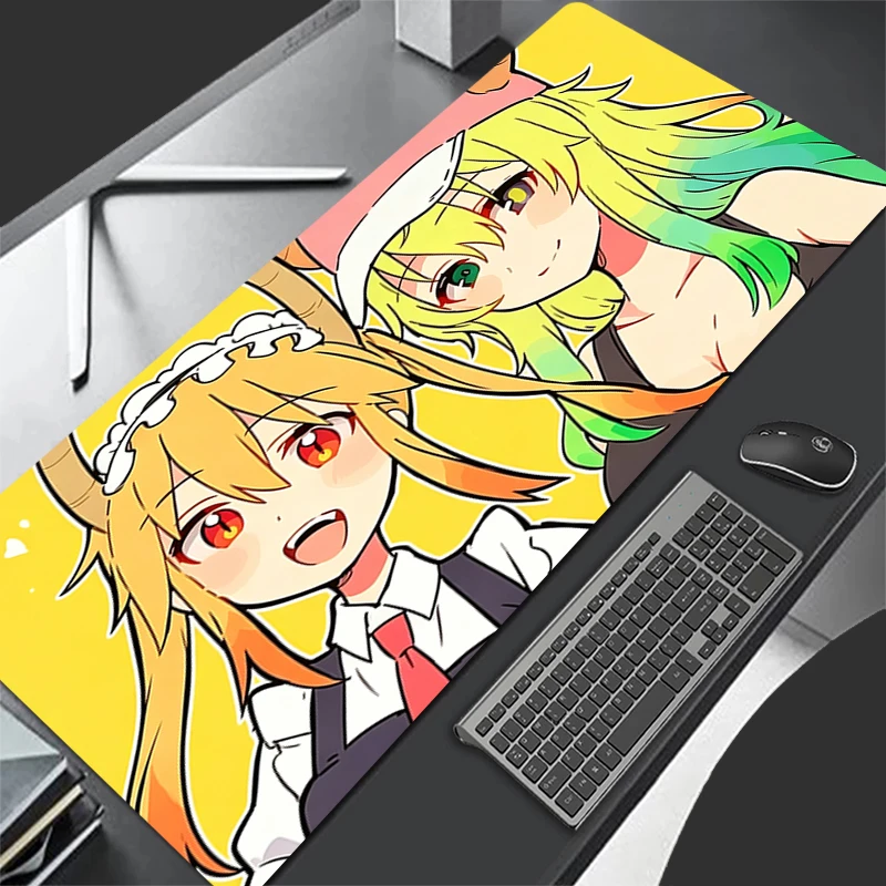 Mouse Pad Gamer Keyboard Mousepad M-iss K-obayashis Dragon Maid Extended Desk Mat Large Gaming Anti-fray Pad Cute Anime MouseMat